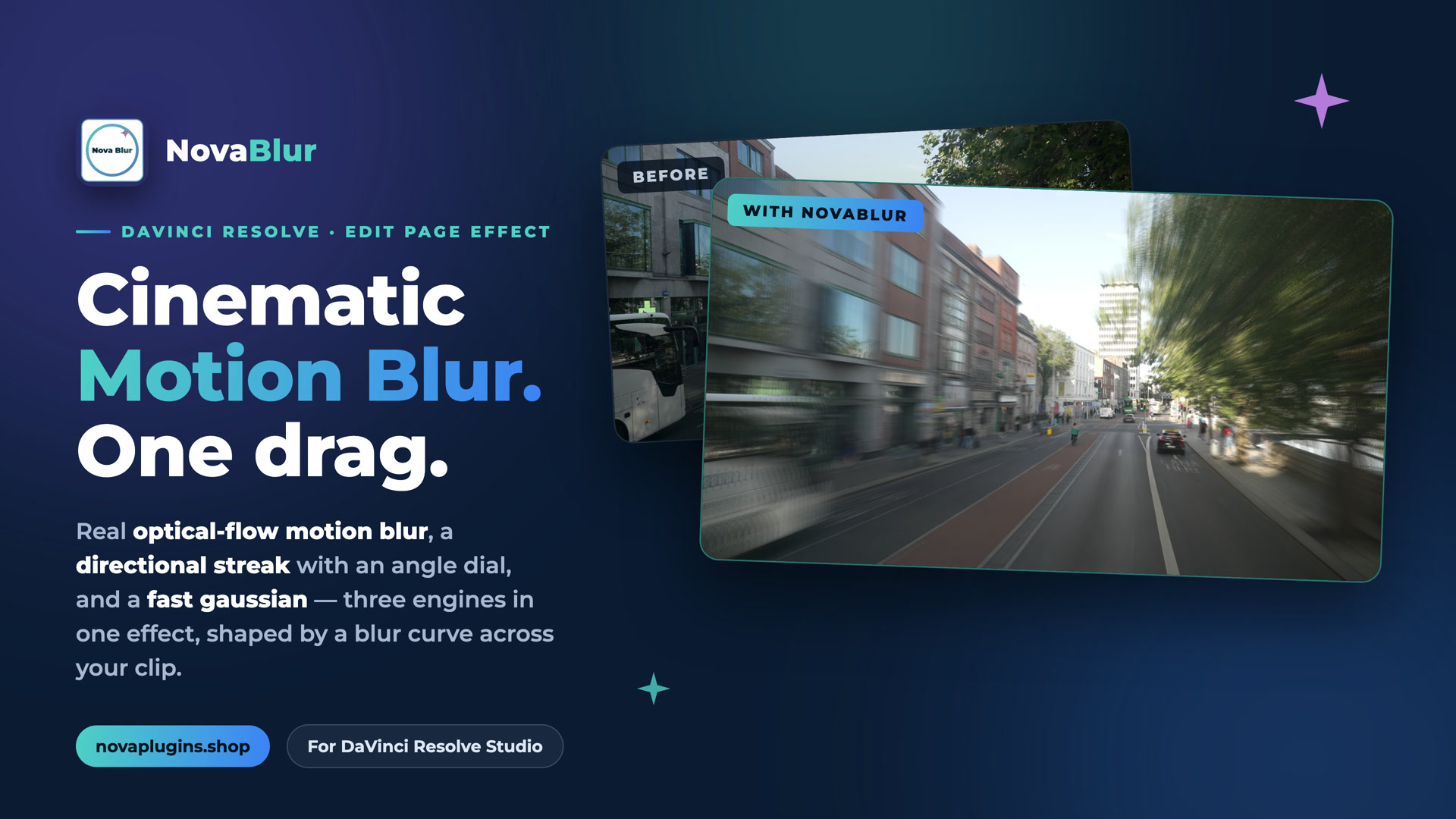 NovaBlur — cinematic motion blur for DaVinci Resolve