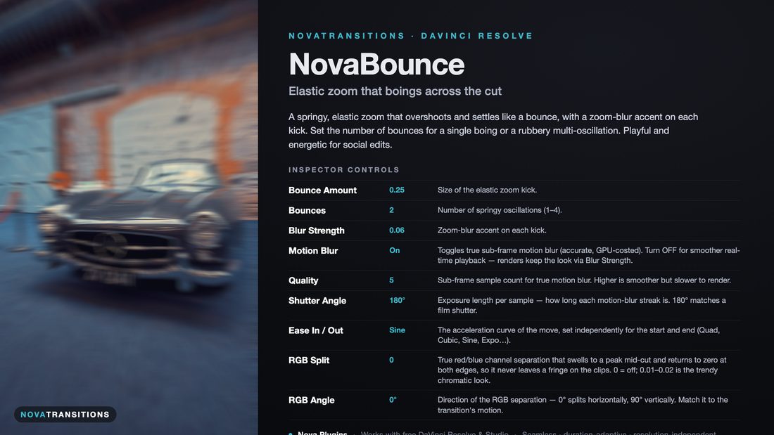 NovaTransitions Bounce transition