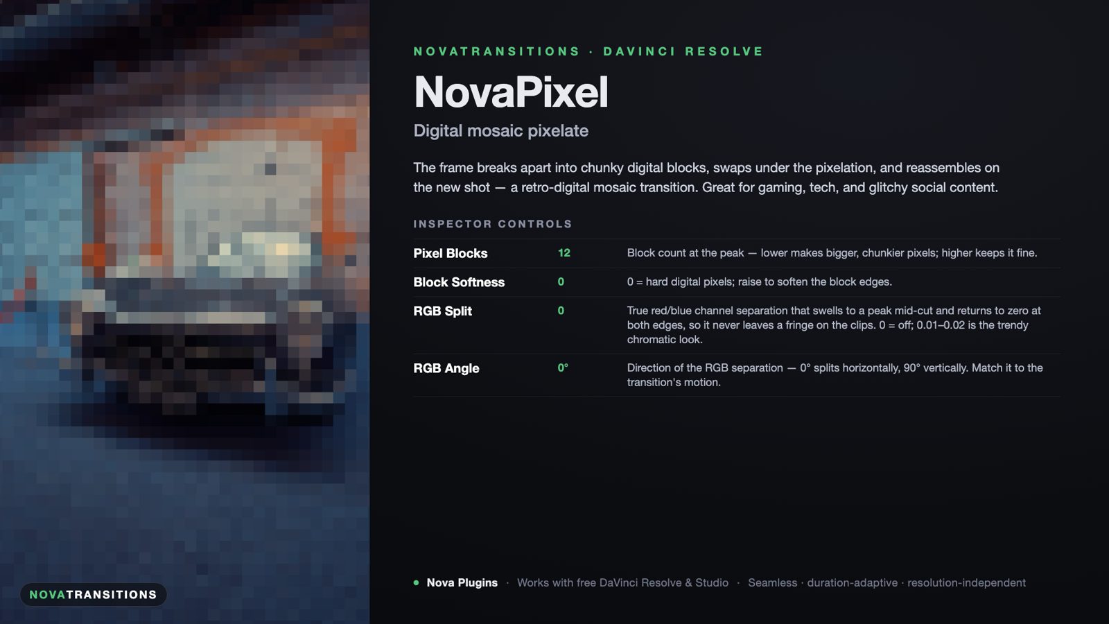 NovaTransitions Pixel transition