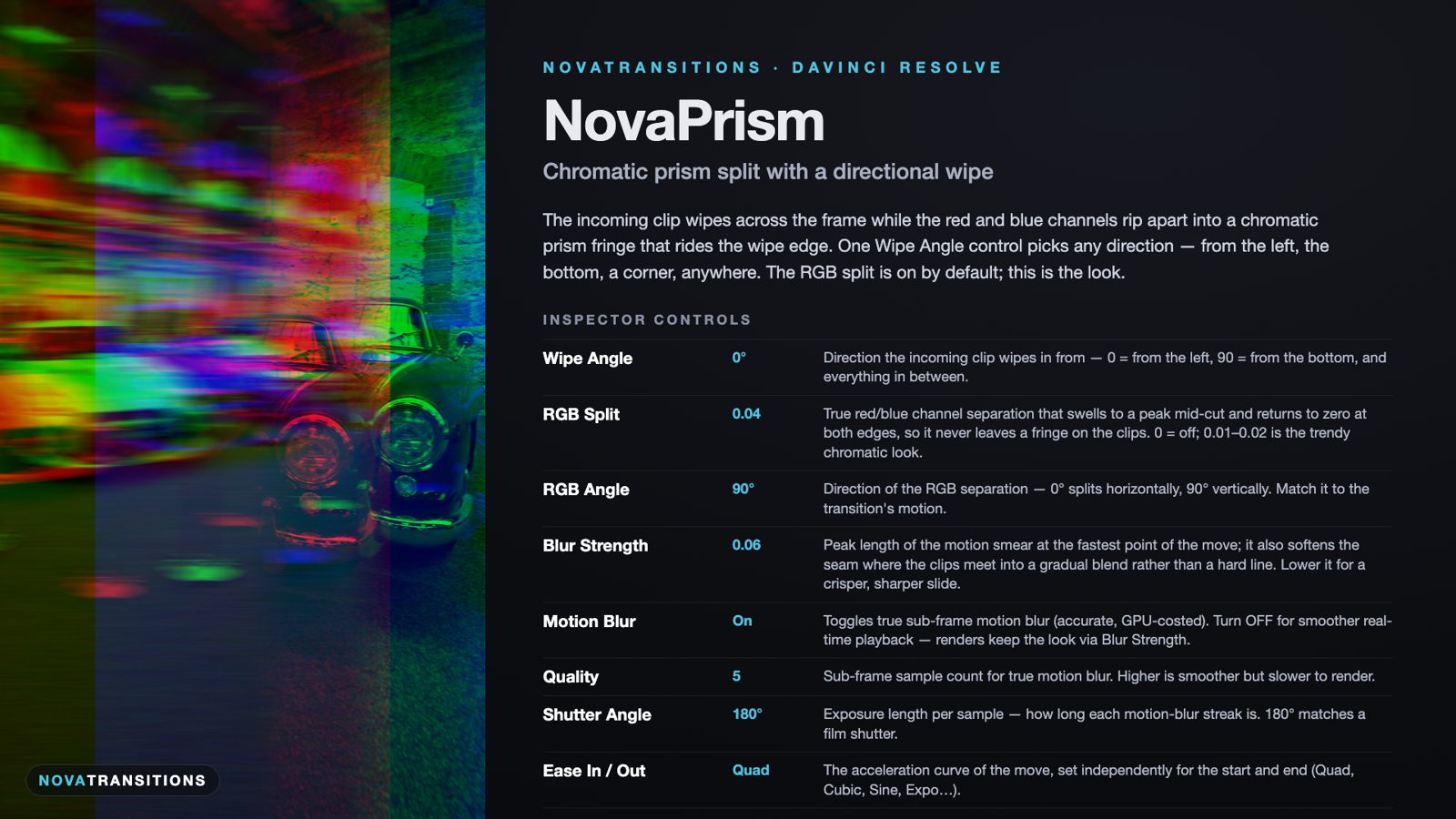 NovaTransitions Prism transition