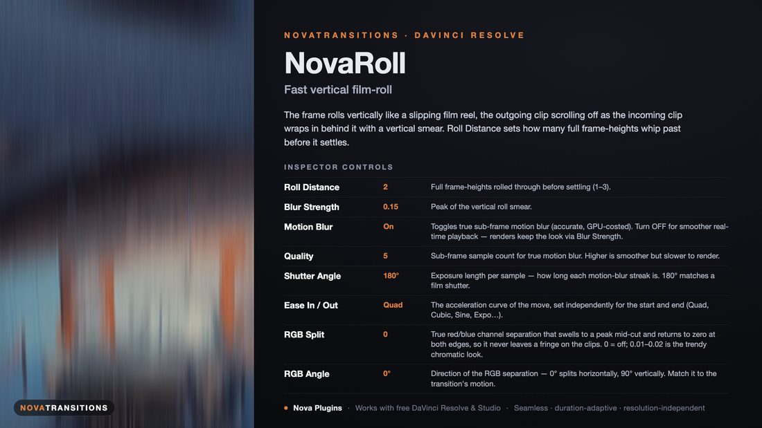NovaTransitions Roll transition