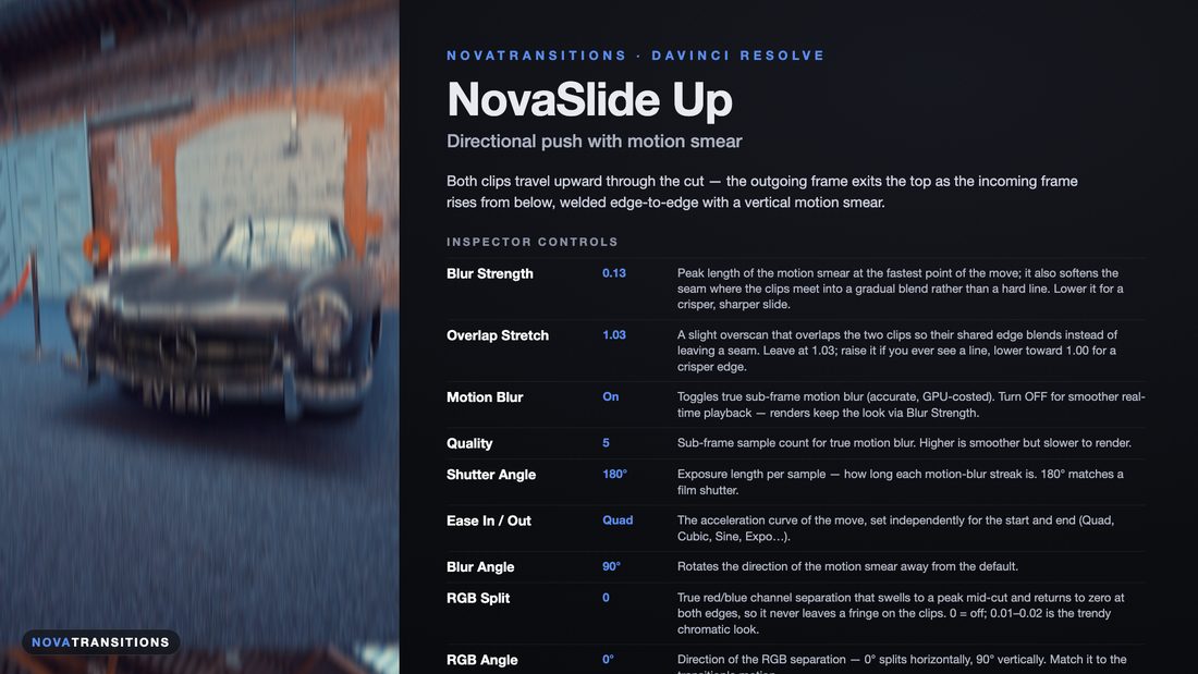 NovaTransitions Slide Up transition